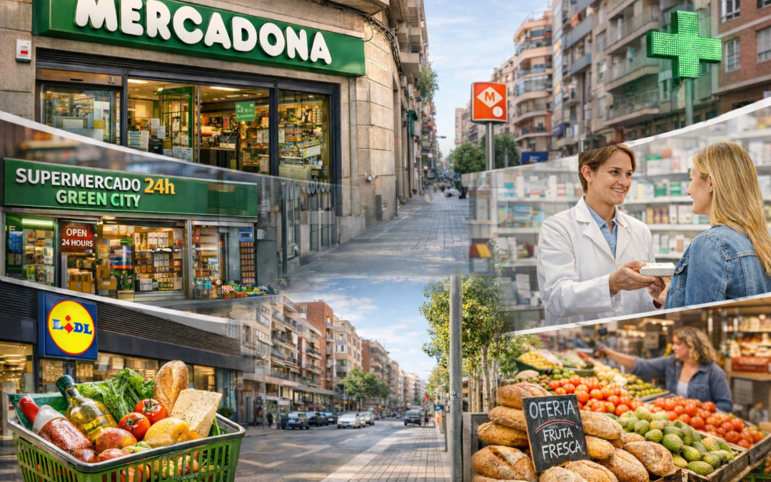 Mercados, supermercados, farmacias y tiendas útiles cerca del apartamento